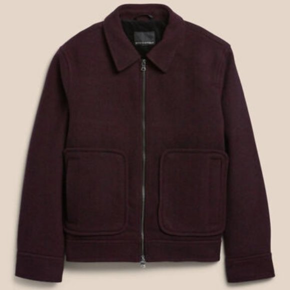 Banana Republic Other - Banana Republic Wool Blend Short Jacket size M Burgundy